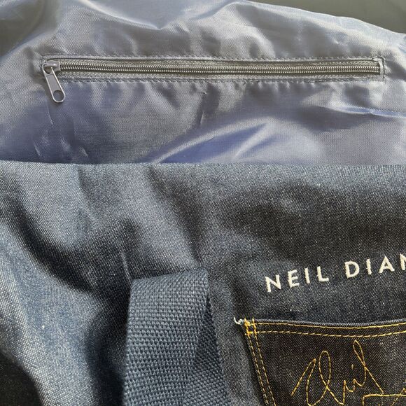 Neil Diamond 50th Anniversary Denim Dufflebag Tote With Rhinestone Accents - Picture 5 of 6